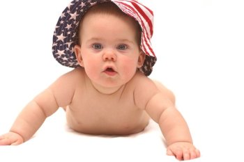 a baby with a hat