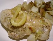 Chicken with lemon and garlic