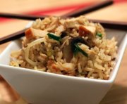 Chicken with rice and mushrooms